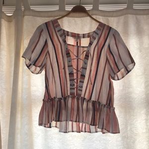 Striped going out top